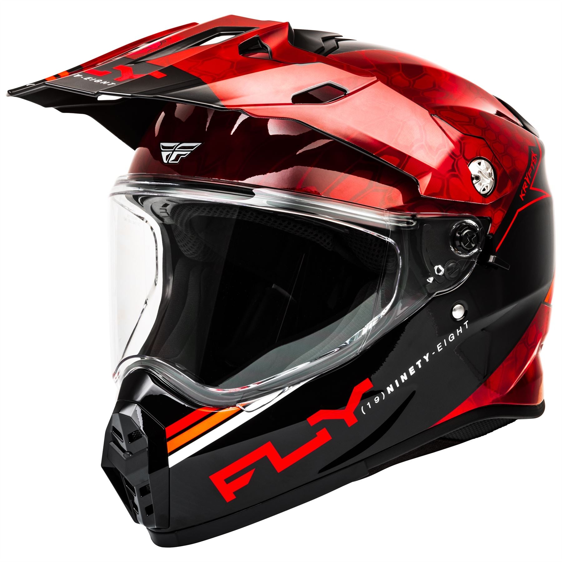Fly Racing 2025 Trekker Kryptek Conceal Motocross Helmet Red Black